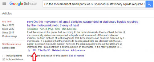 google scholar citing tip