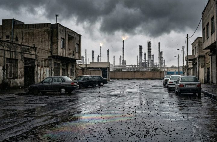 Iran war - black rain